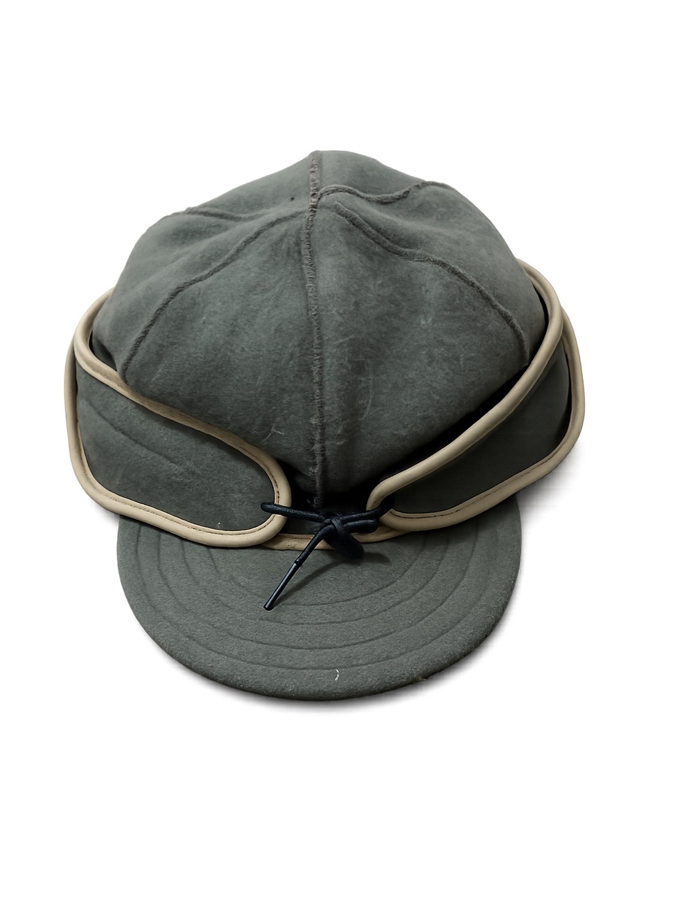 Stormy Kromer Original Wool Cap Size 7 1/2 Olive Green USA Hunting Ear Flap Hat
